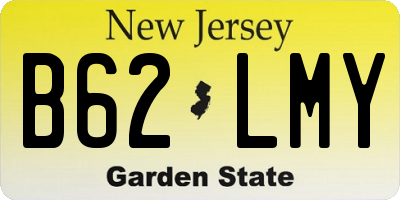 NJ license plate B62LMY