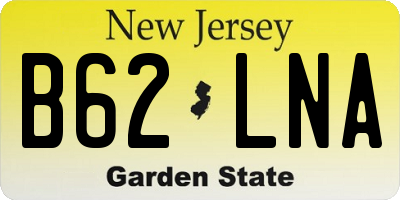 NJ license plate B62LNA