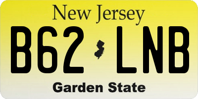 NJ license plate B62LNB