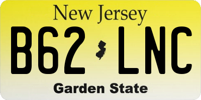 NJ license plate B62LNC