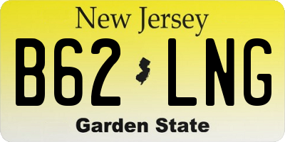 NJ license plate B62LNG