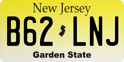 NJ license plate B62LNJ