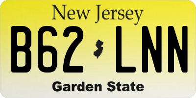 NJ license plate B62LNN