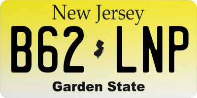 NJ license plate B62LNP