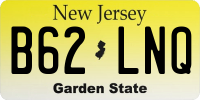NJ license plate B62LNQ