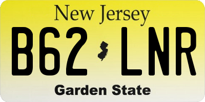 NJ license plate B62LNR