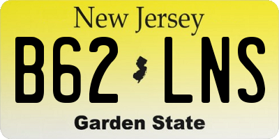 NJ license plate B62LNS
