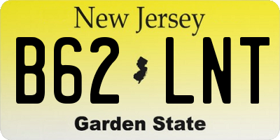 NJ license plate B62LNT