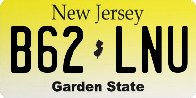 NJ license plate B62LNU