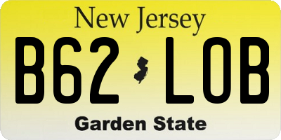 NJ license plate B62LOB