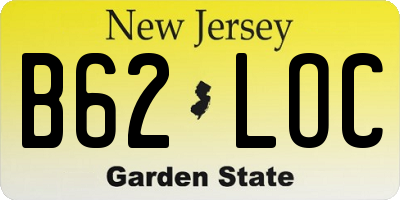 NJ license plate B62LOC