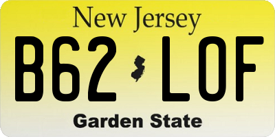NJ license plate B62LOF