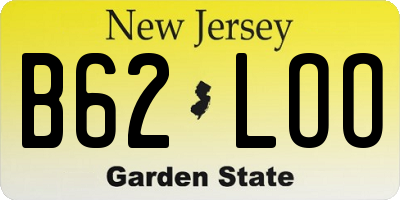 NJ license plate B62LOO