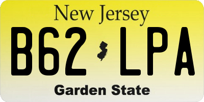 NJ license plate B62LPA