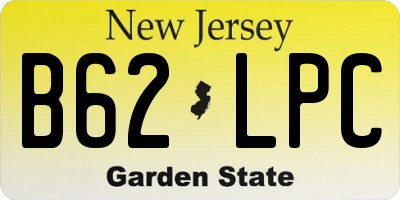 NJ license plate B62LPC