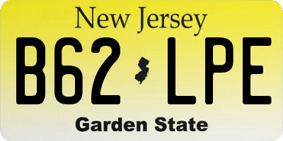 NJ license plate B62LPE
