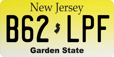 NJ license plate B62LPF