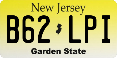 NJ license plate B62LPI