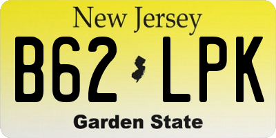 NJ license plate B62LPK