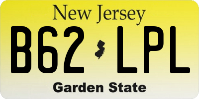 NJ license plate B62LPL