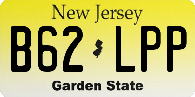 NJ license plate B62LPP