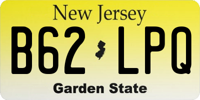 NJ license plate B62LPQ