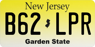 NJ license plate B62LPR