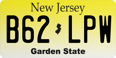 NJ license plate B62LPW