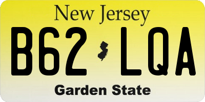 NJ license plate B62LQA