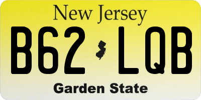 NJ license plate B62LQB