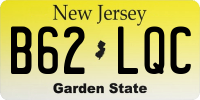 NJ license plate B62LQC