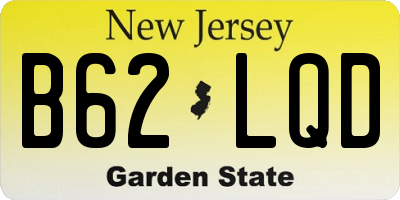 NJ license plate B62LQD