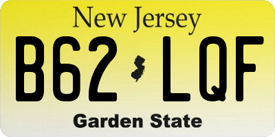 NJ license plate B62LQF