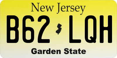 NJ license plate B62LQH