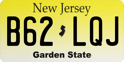 NJ license plate B62LQJ