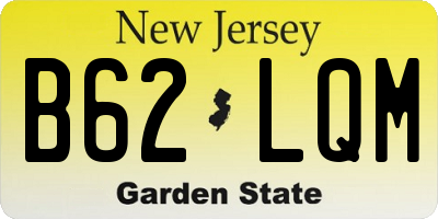 NJ license plate B62LQM