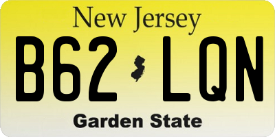 NJ license plate B62LQN