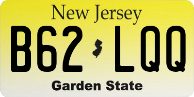 NJ license plate B62LQQ