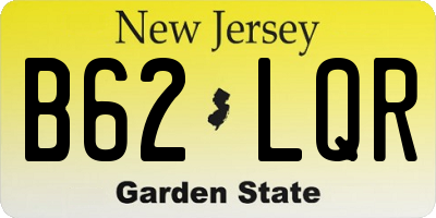 NJ license plate B62LQR