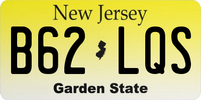 NJ license plate B62LQS