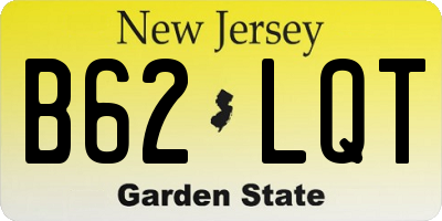 NJ license plate B62LQT