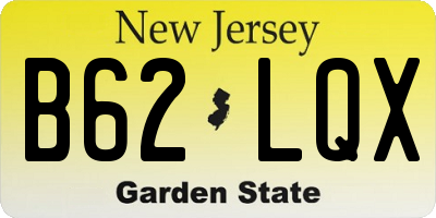 NJ license plate B62LQX