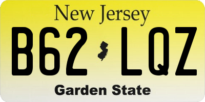 NJ license plate B62LQZ
