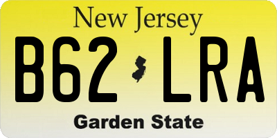 NJ license plate B62LRA