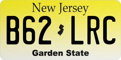 NJ license plate B62LRC