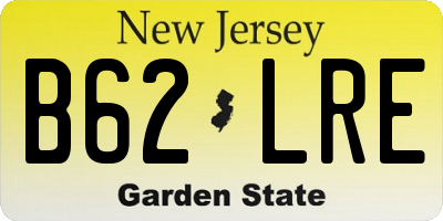 NJ license plate B62LRE