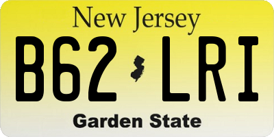 NJ license plate B62LRI