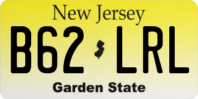 NJ license plate B62LRL