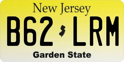 NJ license plate B62LRM