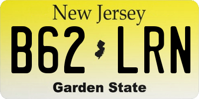 NJ license plate B62LRN